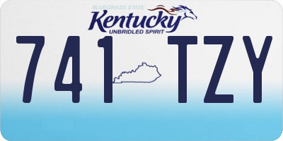 KY license plate 741TZY
