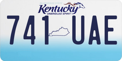 KY license plate 741UAE