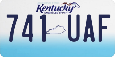 KY license plate 741UAF