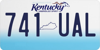 KY license plate 741UAL