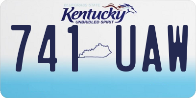 KY license plate 741UAW