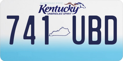 KY license plate 741UBD