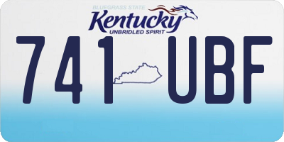 KY license plate 741UBF