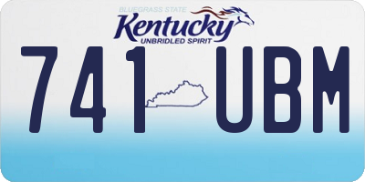 KY license plate 741UBM