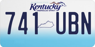 KY license plate 741UBN