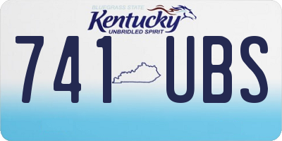KY license plate 741UBS