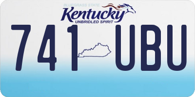 KY license plate 741UBU