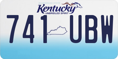 KY license plate 741UBW