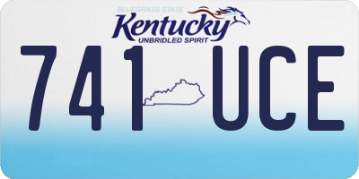 KY license plate 741UCE