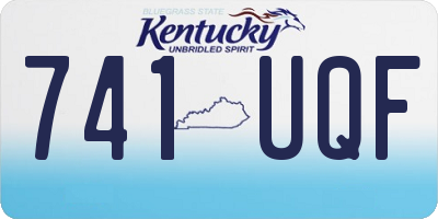 KY license plate 741UQF