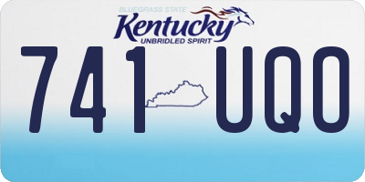 KY license plate 741UQO