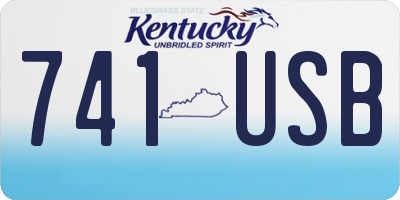 KY license plate 741USB