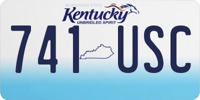 KY license plate 741USC