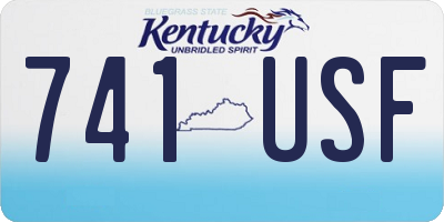 KY license plate 741USF