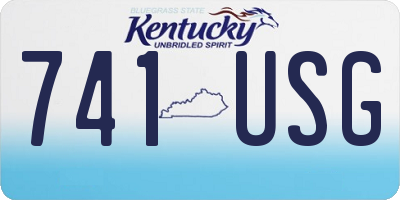 KY license plate 741USG