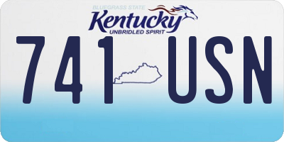 KY license plate 741USN