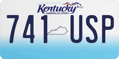 KY license plate 741USP
