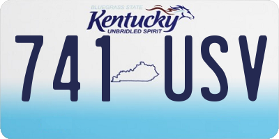 KY license plate 741USV