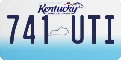 KY license plate 741UTI