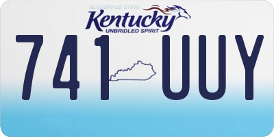 KY license plate 741UUY