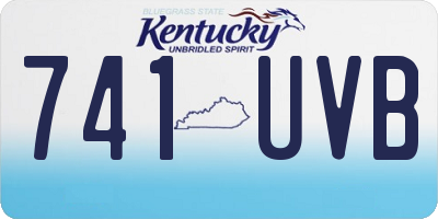 KY license plate 741UVB