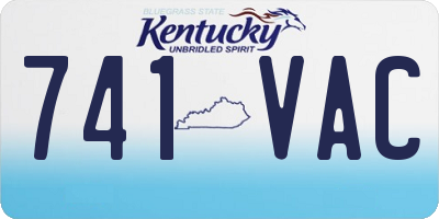 KY license plate 741VAC