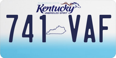 KY license plate 741VAF