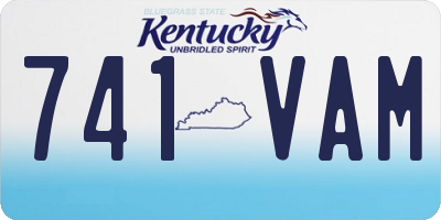 KY license plate 741VAM