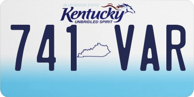 KY license plate 741VAR