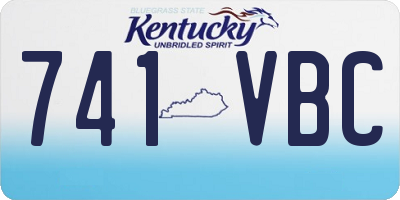 KY license plate 741VBC