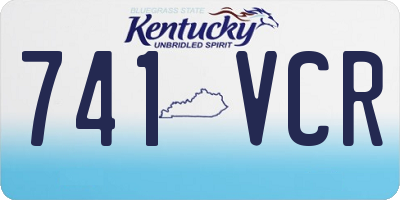 KY license plate 741VCR