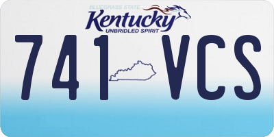 KY license plate 741VCS