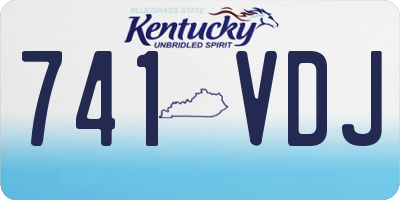 KY license plate 741VDJ