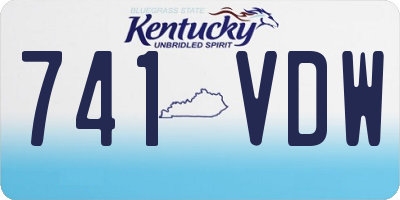 KY license plate 741VDW