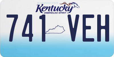 KY license plate 741VEH