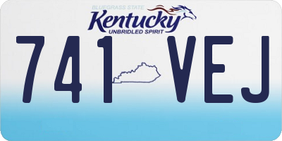 KY license plate 741VEJ
