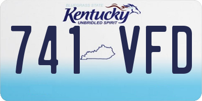 KY license plate 741VFD