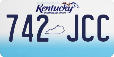 KY license plate 742JCC