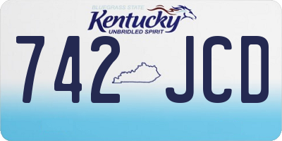 KY license plate 742JCD