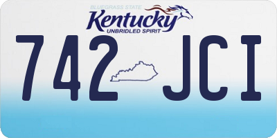 KY license plate 742JCI