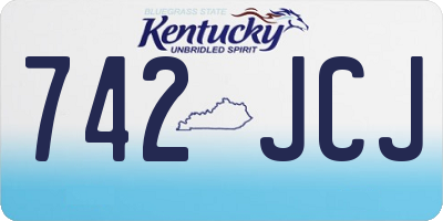 KY license plate 742JCJ