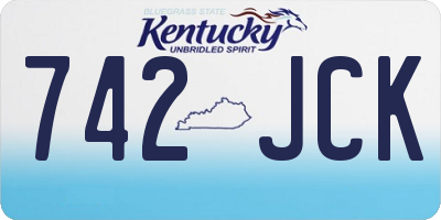 KY license plate 742JCK