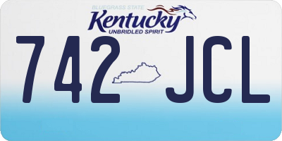 KY license plate 742JCL