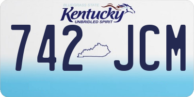 KY license plate 742JCM