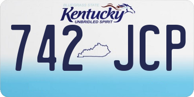 KY license plate 742JCP