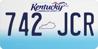 KY license plate 742JCR