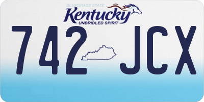KY license plate 742JCX