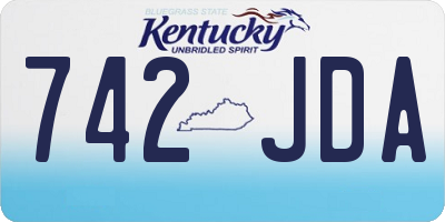 KY license plate 742JDA