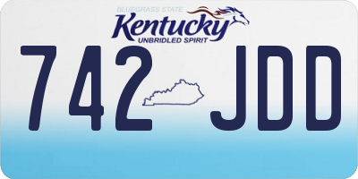 KY license plate 742JDD