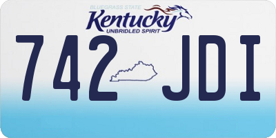 KY license plate 742JDI